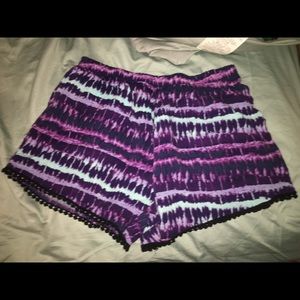 🎉(5/$20) Super cute tie dye fringe shorts